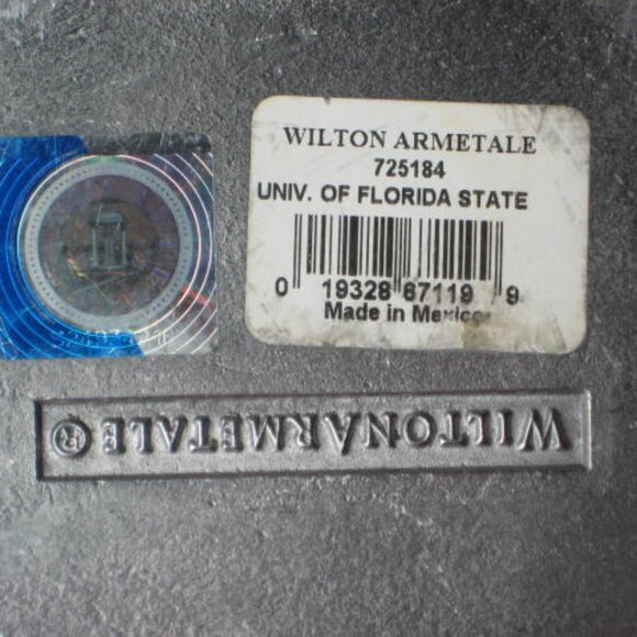 WILTON ARMETALE Florida State Seminoles FSU 12.5" Large Centerpiece Serving Bowl - Picture 4 of 6